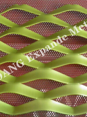 Powder coated aluminium expanded metal for wall decoration